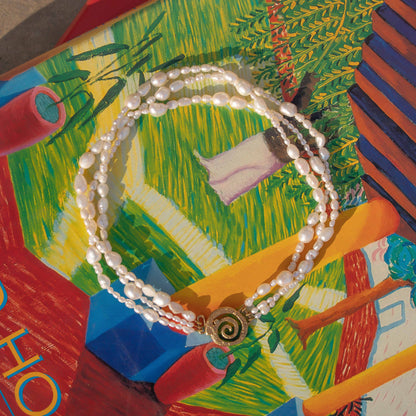 Spiral Pearls Necklace