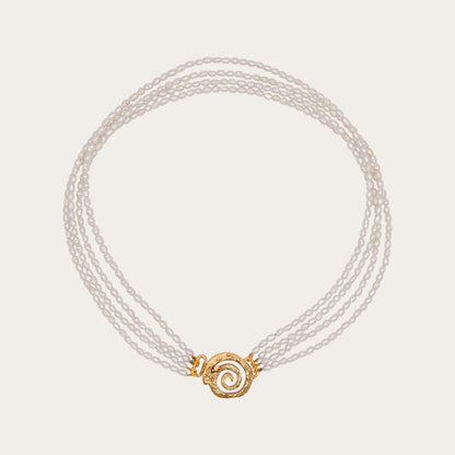 Spiral Pearls Necklace