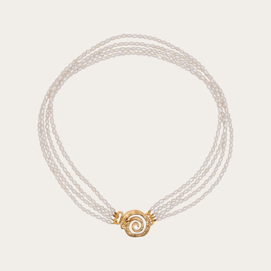 Spiral Pearls Necklace