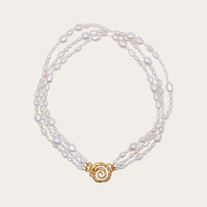 Spiral Pearls Necklace